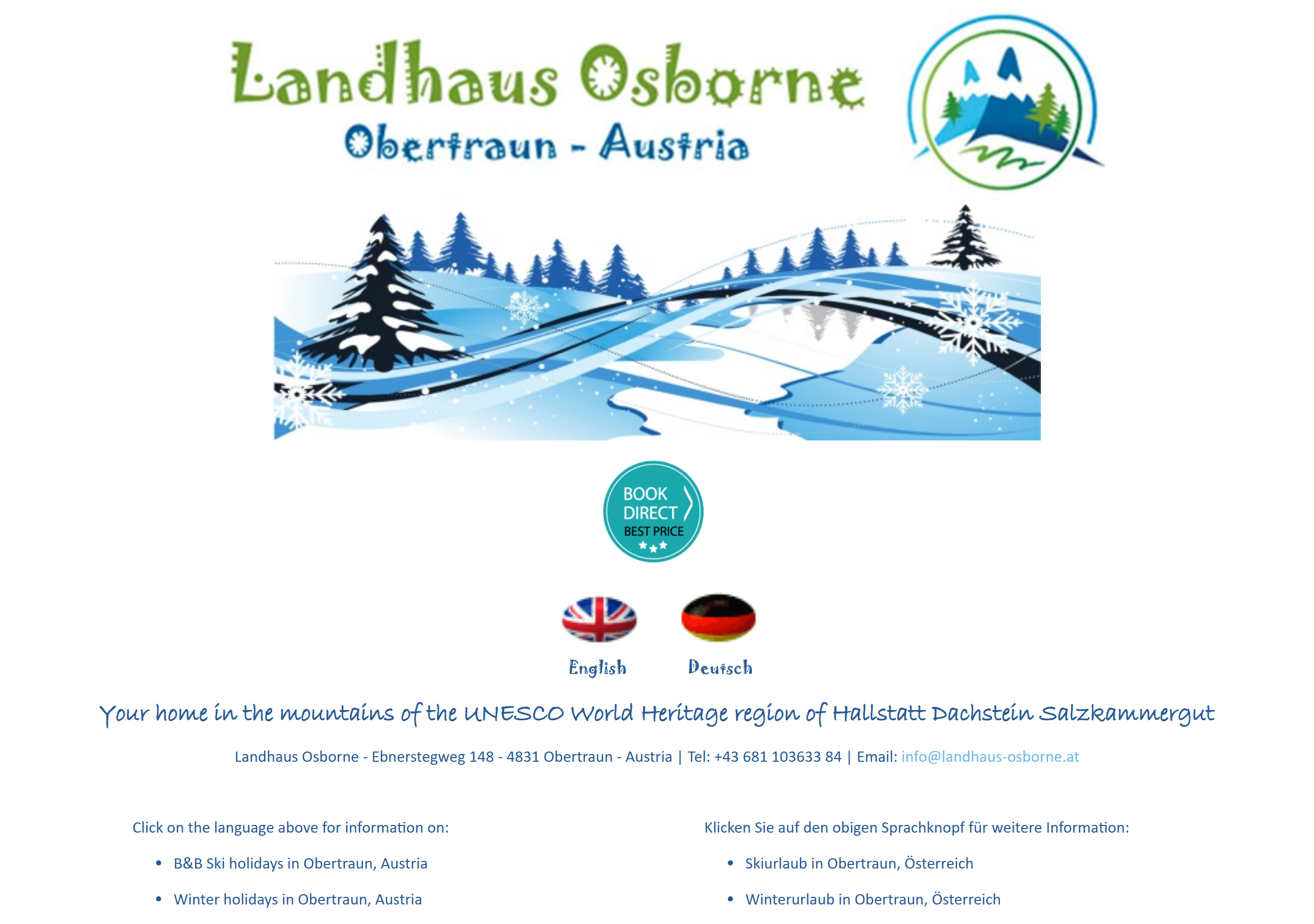 Landhaus Osborne — old website (before)